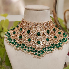 Avni Bridal Green Polki Set