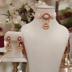 Amira choker set (ruby)