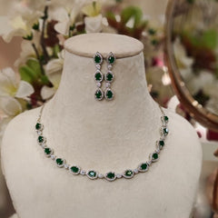 Anika AD Necklace Set (Green)