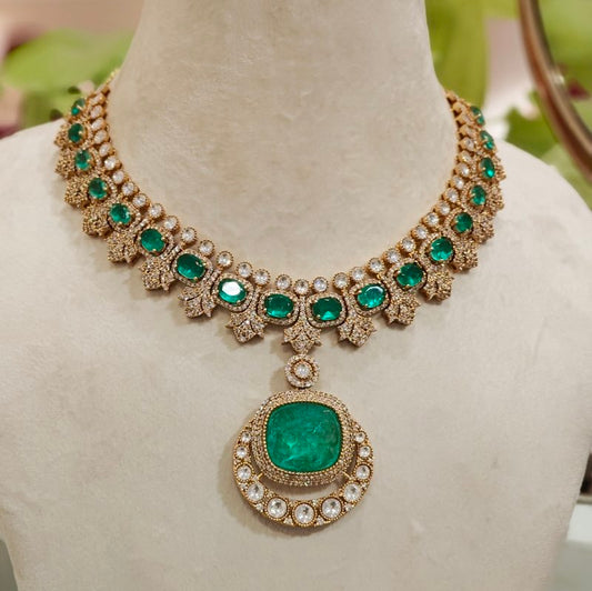 Anaya doublet Polki Neckline Set