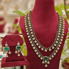 Rahat Antique polki double line set