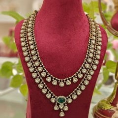 Rahat Antique polki double line set