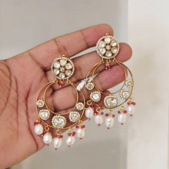 Lipika chaandbali moissanite earrings (red)