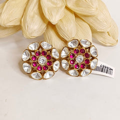Hezal moissanite polki studs