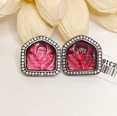 Alora antique studs (Black, Wine)