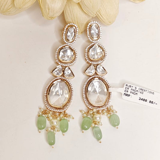 Almeda polki danglers (Mint Green)