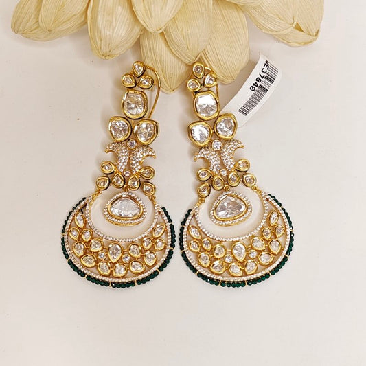 Anaiba polki chaandbali (Green, Ruby)