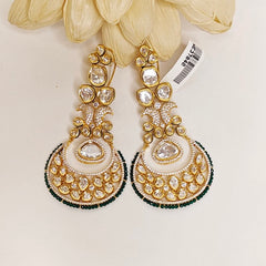 Anaiba polki chaandbali (Green, Ruby)