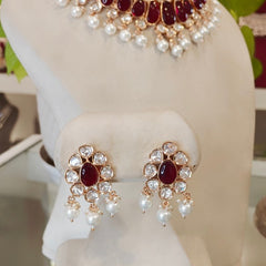 Rangoli Marron polki set