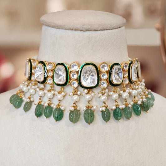 Aanah Kundan Polki Choker Set