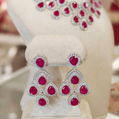 Caila Ruby Red Necklace set
