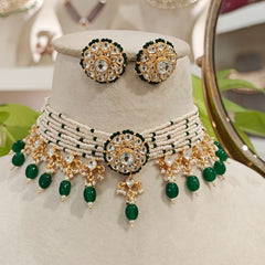 Abhaa Paachi kundan choker (White)