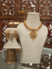 Luxmi antique gold plated set