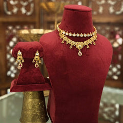 Pritusha antique gold plated set