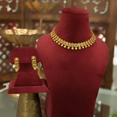 Brinda antique gold plated set