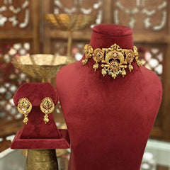 Metri antique gold plated set