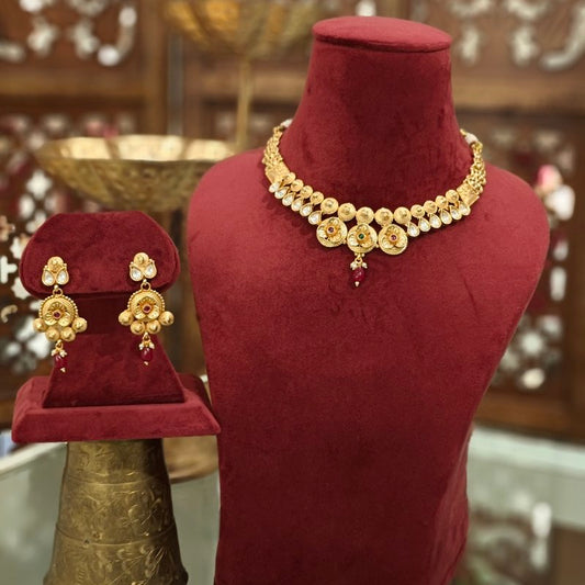 Mradul antique gold plated set