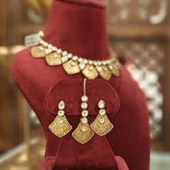 Radhika antique gold plated set