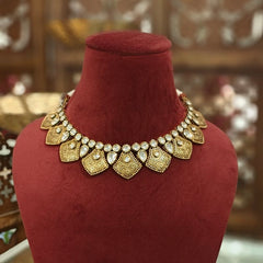 Radhika antique gold plated set