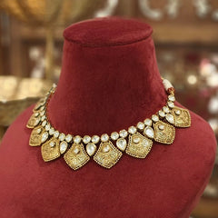 Radhika antique gold plated set