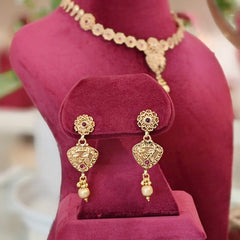 Priti antique gold plated set