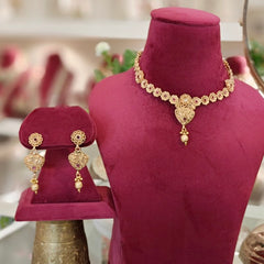 Priti antique gold plated set