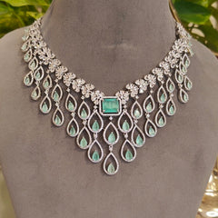 Emila Mint Green Necklace Set