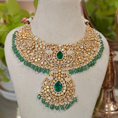 Aantara Moissanite bridal necklace set