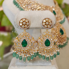 Aantara Moissanite bridal necklace set