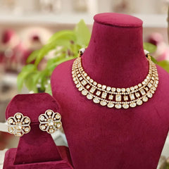 Adiva Moissanite bridal necklace set