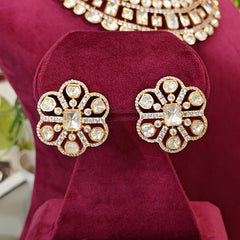 Adiva Moissanite bridal necklace set