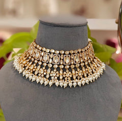 Anahaitaa Moissanite bridal necklace set