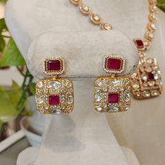 Aantarang Moissanite Pendent necklace set