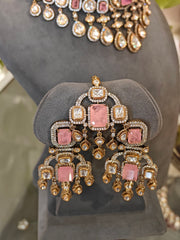 Aadesh Polki Neckline Set