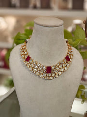 Aadesh Polki Neckline Set