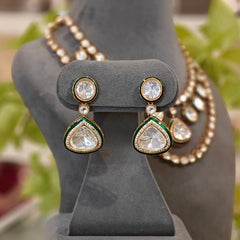 Aadesh Polki Neckline Set