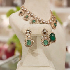 Aadal Polki Maangtikka (Mint Green)