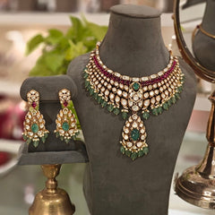 Aadal Polki Maangtikka (Mint Green)