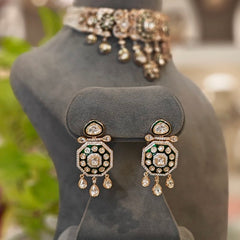 Aadal Polki Maangtikka (Mint Green)