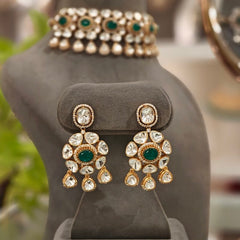 Aadal Polki Maangtikka (Mint Green)