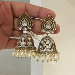Kalpana oxidised polki jhumka
