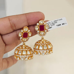 Radhika moissanite jhumka