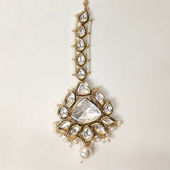 Hetal kundan polki maangtikka (Golden)