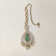 Miara Polki Maangtikka (Mint Green)