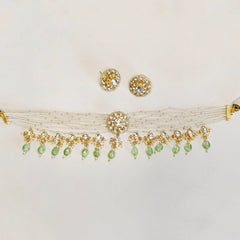 Abhaa Paachi kundan choker (Green, White)