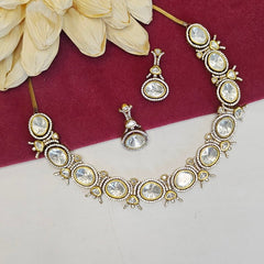 Aadhira Antique polki neckline