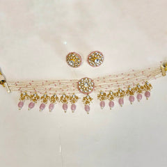 Abhaa Paachi kundan choker (Pink, White)