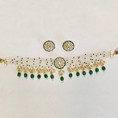 Abhaa Paachi kundan choker (White)