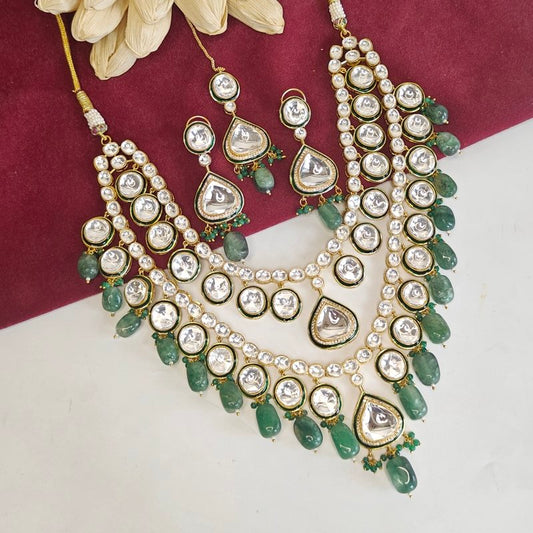 Aanaha Kundan Polki Double Line Set