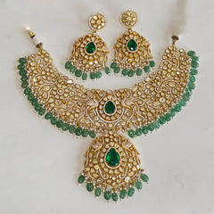 Aantara Moissanite bridal necklace set